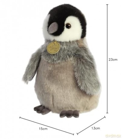 Aurora 26470, 26,470, MiYoni Tots Emperor Penguin Chick, 9In, Eco-friendly soft toy, Grey
