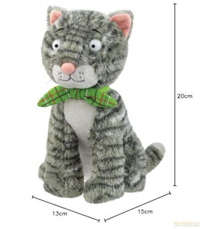 Aurora 61562, tabby McTat Cat 9in, Soft Toy, Grey and White