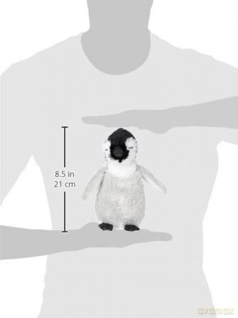 Aurora 8-inch Flopsie Baby Emperor Penguin - Black/Grey