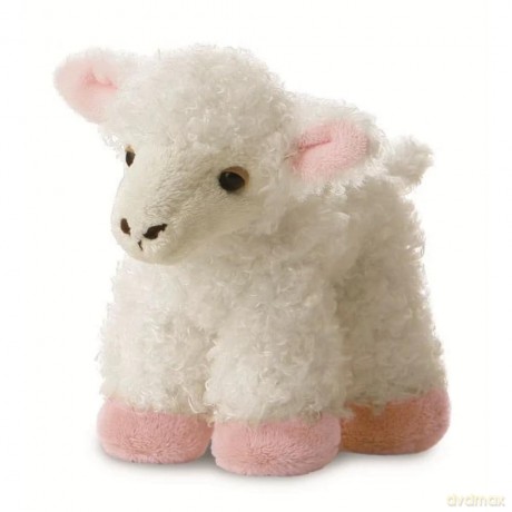 Aurora 8-inchFlopsie Lamb, Pink and White