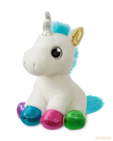 Aurora World 60955 Sparkle Tales Jewel Unicorn Plush Toy, White