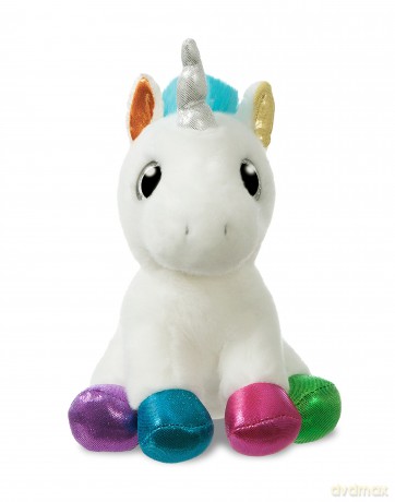 Aurora World 60955 Sparkle Tales Jewel Unicorn Plush Toy, White