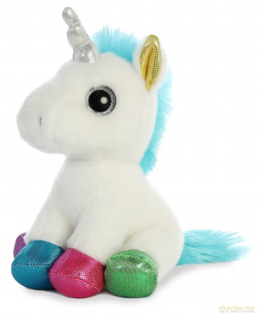 Aurora World 60955 Sparkle Tales Jewel Unicorn Plush Toy, White