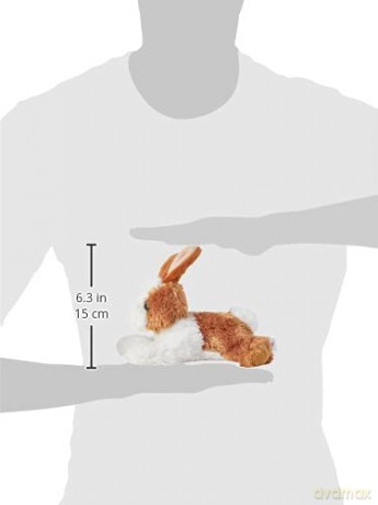 Aurora World 73902.0 Mini Flopsie Bunny Plush Toy (Brown/White)