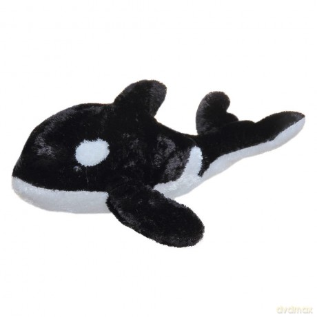 Aurora, 06271, Flopsie Splash Orca Whale, 12In, Soft Toy, Black and White, Medium