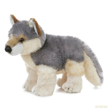Aurora, 13269, Flopsie Wolf, 12In, Soft Toy, Grey and Brown, Medium