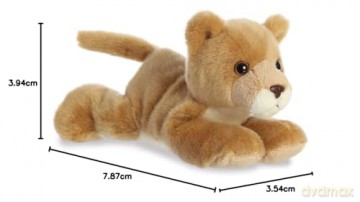 Aurora, 13285, Mini Flopsie Lioness, 8In, Soft Toy, Brown