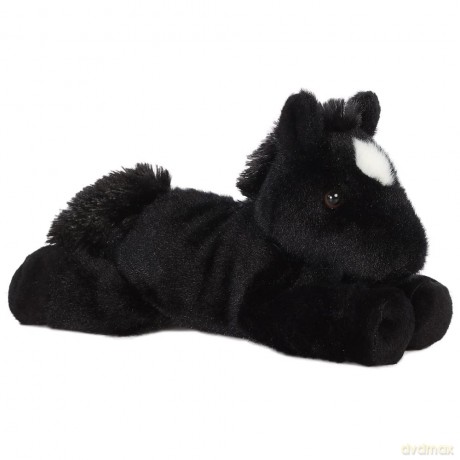 Aurora, 13297, Mini Flopsie Horse, 8In, Soft Toy, Black