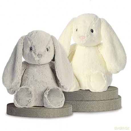 Aurora, 23106, ebba Baby Dewey Dusk Grey Rabbit, 12.5In, Eco Friendly Soft Toy