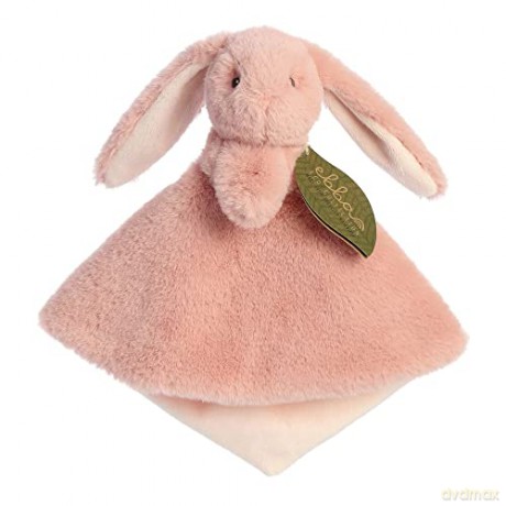 Aurora, 23324, ebba Baby Eco Brenna Bunny Luvster Blanket, 12In, Recycled Soft Toy, Pink