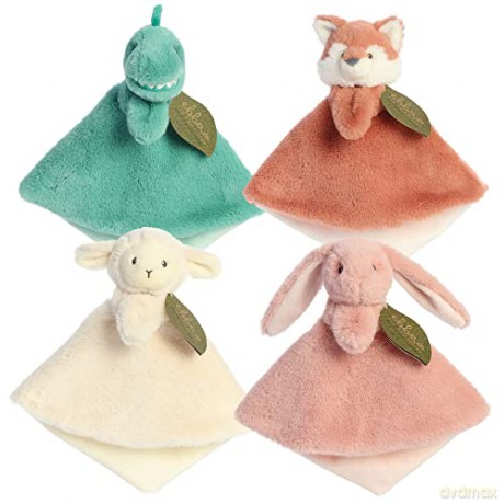 Aurora, 23324, ebba Baby Eco Brenna Bunny Luvster Blanket, 12In, Recycled Soft Toy, Pink