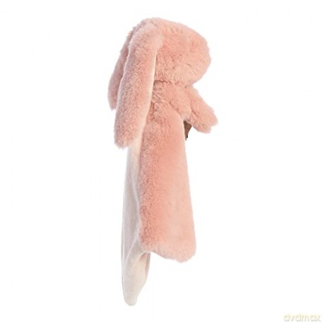 Aurora, 23324, ebba Baby Eco Brenna Bunny Luvster Blanket, 12In, Recycled Soft Toy, Pink