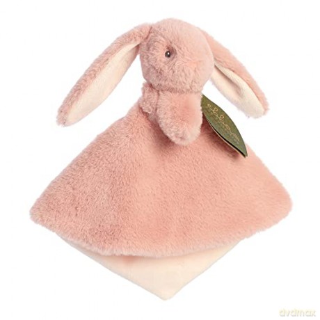 Aurora, 23324, ebba Baby Eco Brenna Bunny Luvster Blanket, 12In, Recycled Soft Toy, Pink