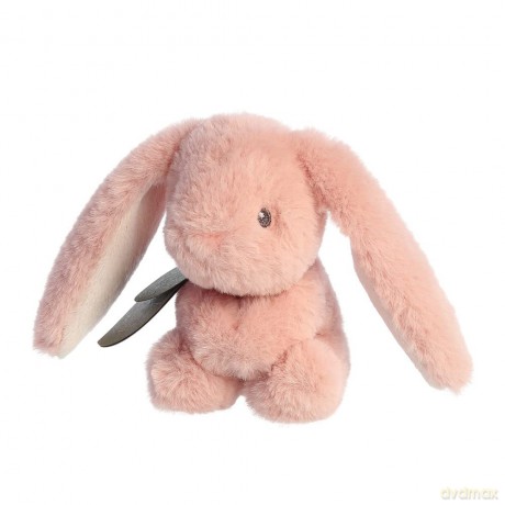 Aurora, 23330, ebba Baby Eco Brenna Bunny Rattle, 6In, Recycled Soft Toy, Pink