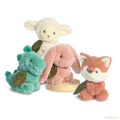 Aurora, 23365, ebba Baby Eco Francis Fox Kit Rattle, 6In, Recycled Soft Toy, Brown