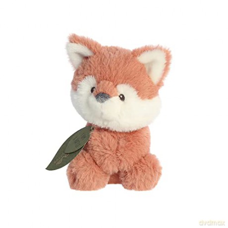 Aurora, 23365, ebba Baby Eco Francis Fox Kit Rattle, 6In, Recycled Soft Toy, Brown