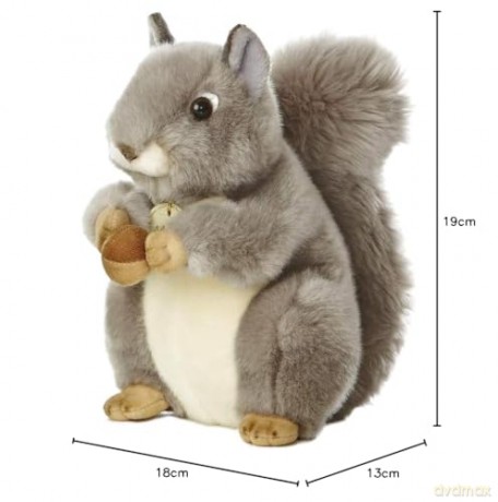 Aurora, 26172, MiYoni Squirrel, 10In, Soft Toy, Grey