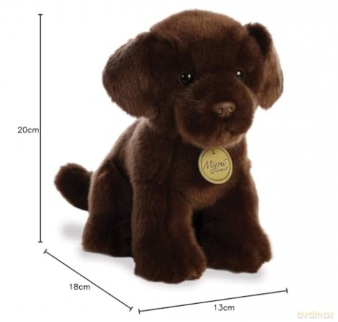 Aurora, 26379, MiYoni Chocolate Labrador, 11In, Soft Toy, Dark Brown