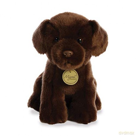 Aurora, 26379, MiYoni Chocolate Labrador, 11In, Soft Toy, Dark Brown