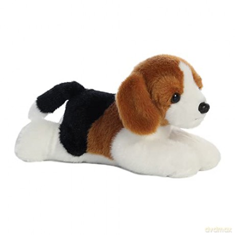 Aurora, 31185, Mini Flopsies Homer Beagle, 8In, Soft Toy, (Black, Bown, White)