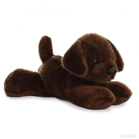 Aurora, 31257, Mini Flopsie Lil Lucky Chocolate Labrador, Soft Toy, Brown
