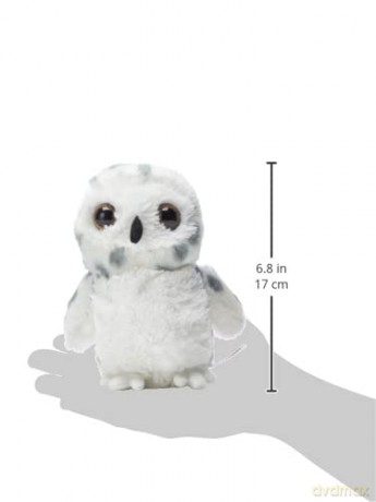 Aurora, 31345, Mini Flopsie Snowy Owl, 8In, Soft Toy, White