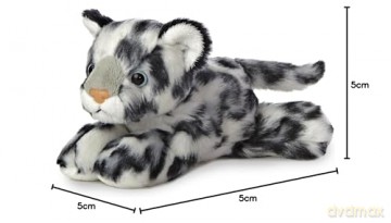 Aurora, 31367, Mini Flopsie Snow Leopard, 8In, Soft Toy, Black and White