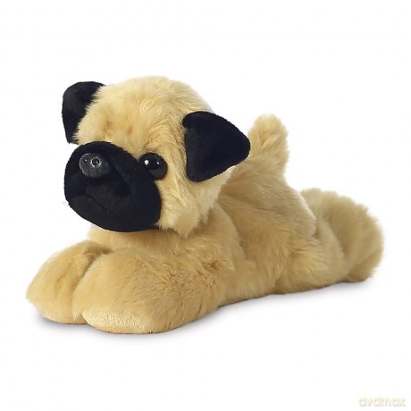 Aurora, 31369, Mini Flopsies Mr Pugster Pug, 8In, Soft Toy, Brown and Black