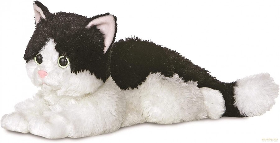 Aurora, 31420, Flopsies Oreo The Cat, 12In, Soft Toy, Black and White