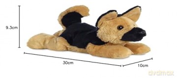 Aurora, 31536, Flopsies German Shepard Dog, 12In, Soft Toy, Brown