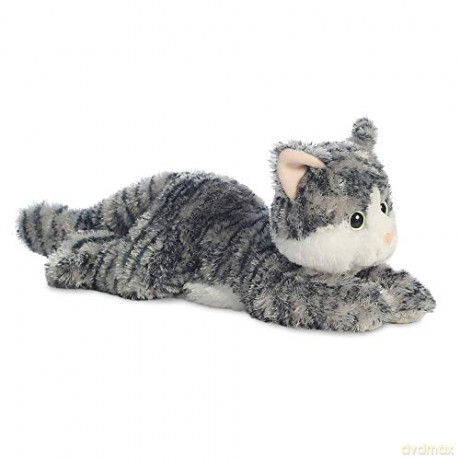 Aurora, 31538, Flopsies Lily Cat, 12In, Soft Toy, Grey and White
