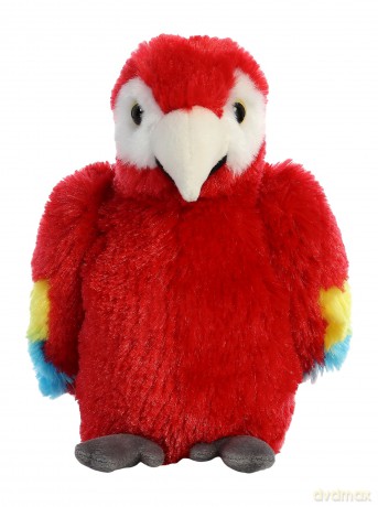 Aurora, 31738, Mini Flopsie Scarlet Macaw Parrot, 8In, Soft Toy, Red