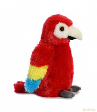 Aurora, 31738, Mini Flopsie Scarlet Macaw Parrot, 8In, Soft Toy, Red