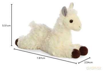 Aurora, 31744, Mini Flopsies Llama, 8In Cuddly Llama Soft Toy, White