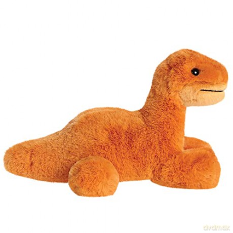 Aurora, 31862, Mini Flopsie Brontosaurus Dinosaur, 8In, Eco-friendly soft toy, Orange