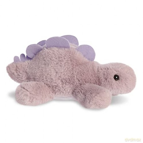 Aurora, 31867, Mini Flopsie Stegosaurus Dinosaur, 8In, Eco-friendly soft toy, Purple