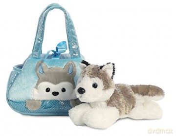 Aurora, 32789, Fancy Pal, Peek-A-Boo Husky Dog, 8In, Soft Toy, Blue and Grey