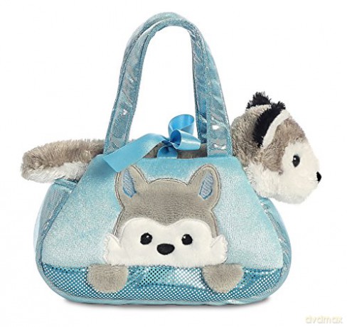 Aurora, 32789, Fancy Pal, Peek-A-Boo Husky Dog, 8In, Soft Toy, Blue and Grey