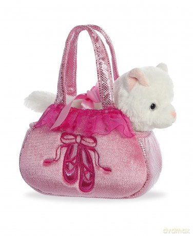 Aurora, 32828, Fancy Pal, Ballet Cat, 8In, Soft Toy, Pink and White