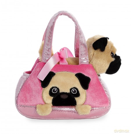 Aurora, 32841, Fancy Pal, Peek-A-Boo Pug Dog, 8In, Soft Toy, Pink and Brown