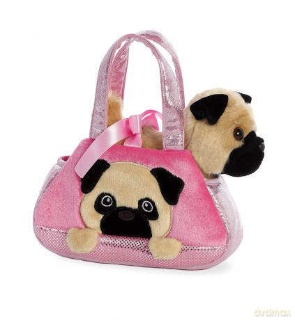 Aurora, 32841, Fancy Pal, Peek-A-Boo Pug Dog, 8In, Soft Toy, Pink and Brown