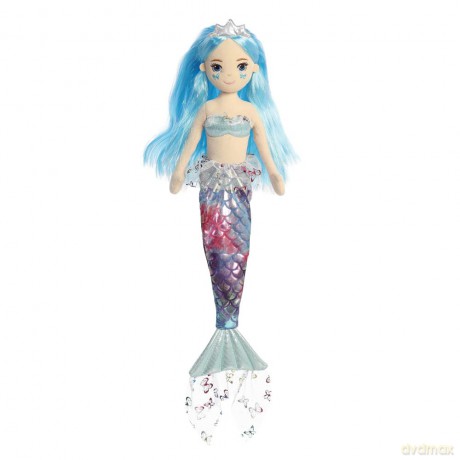 Aurora, 33348, Sea Sparkles Butterfly Mermaid, 18In, Soft Toy, Blue