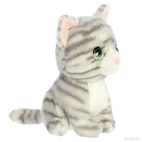 Aurora, 33754, Petites Misty Grey Tabby Cat, 7In, Soft Toy