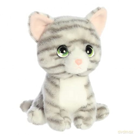 Aurora, 33754, Petites Misty Grey Tabby Cat, 7In, Soft Toy