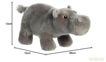 Aurora, 35034, Eco Nation Hippopotamus, 10.5In, Soft Toy, Grey