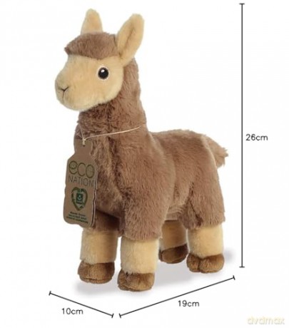Aurora, 35038, Eco Nation Llama Tan, 11In, Soft Toy, Brown