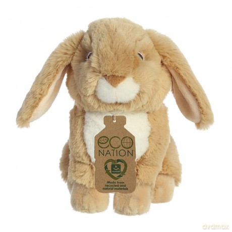 Aurora, 35042, Eco Nation Lop-Eared Rabbit Tan, 9In, Soft Toy, Brown