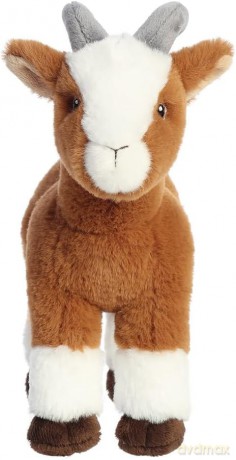 Aurora, 35052 Eco Nation Goat, 10.5In, Recycled Soft Toy, Brown
