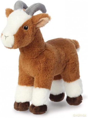 Aurora, 35052 Eco Nation Goat, 10.5In, Recycled Soft Toy, Brown