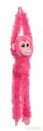 Aurora, 60198, Colourful Hanging Chimpanzee, 19In, Soft Toy, Pink